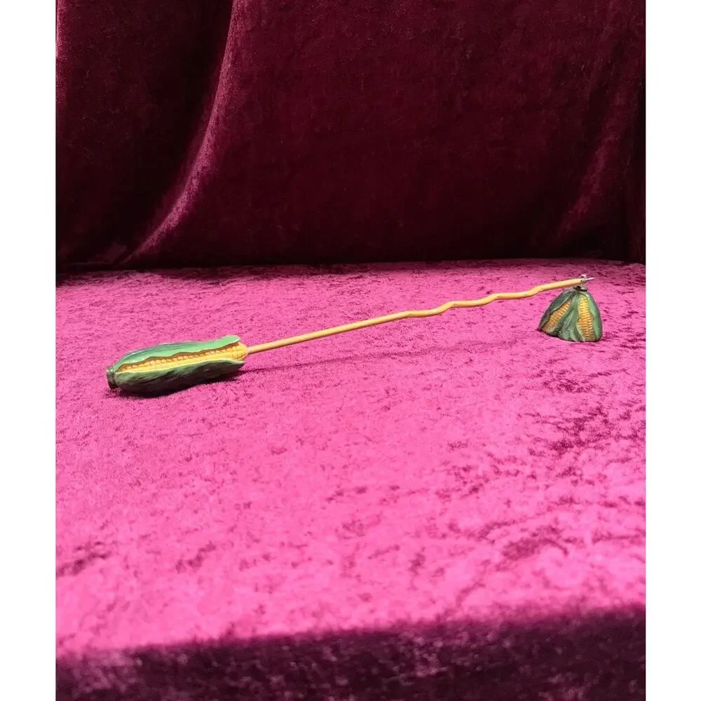 Vintage Home Decor Resin Candle Snuffer – Figural Corn Cob Kitsch Design